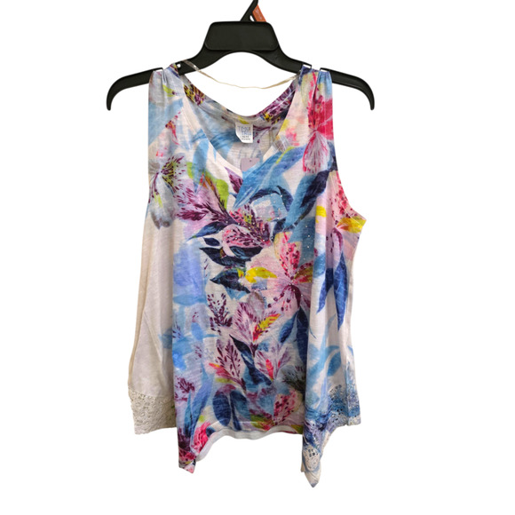 Good L floral Time and Tru Tank Top - Picture 1 of 1